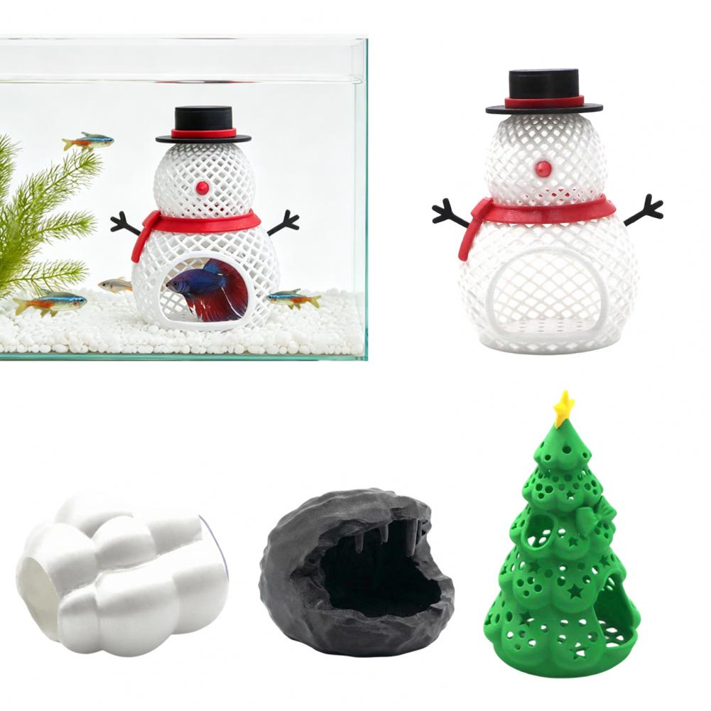 Aquarium Fish Hideout - Fish Tank Decorations Christmas Aquarium Hideout