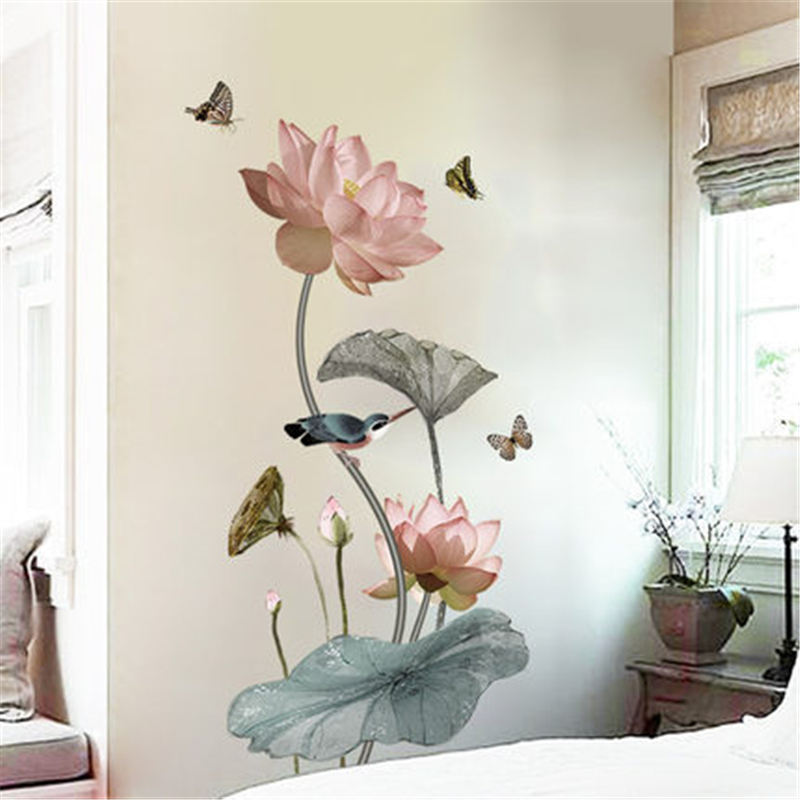 Background Film 3D - Chinese Style Lotus Flower 3D Wallpaper