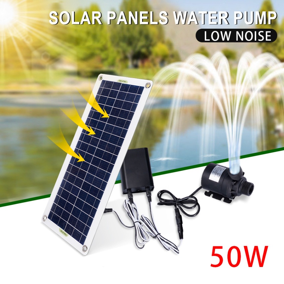 Aquarium Fish Accessories - 50W Solar Power Water Pump Set