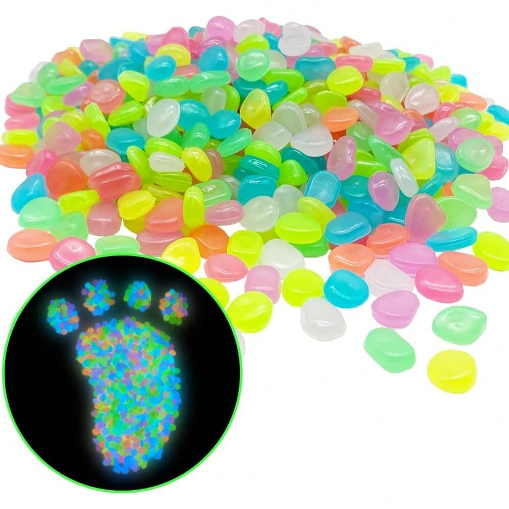 500 PCS Multi-Color Glow Pebbl - огляд і ціна Aquarium Fish Light