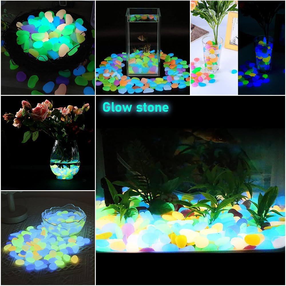 500 PCS Multi-Color Glow Pebbl - огляд і ціна Aquarium Fish Light