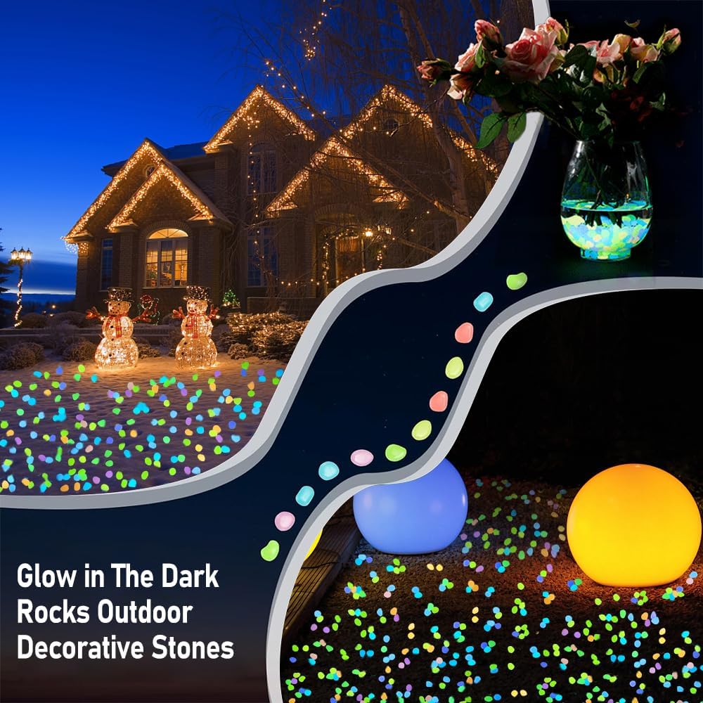500 PCS Multi-Color Glow Pebbl - огляд і ціна Aquarium Fish Light