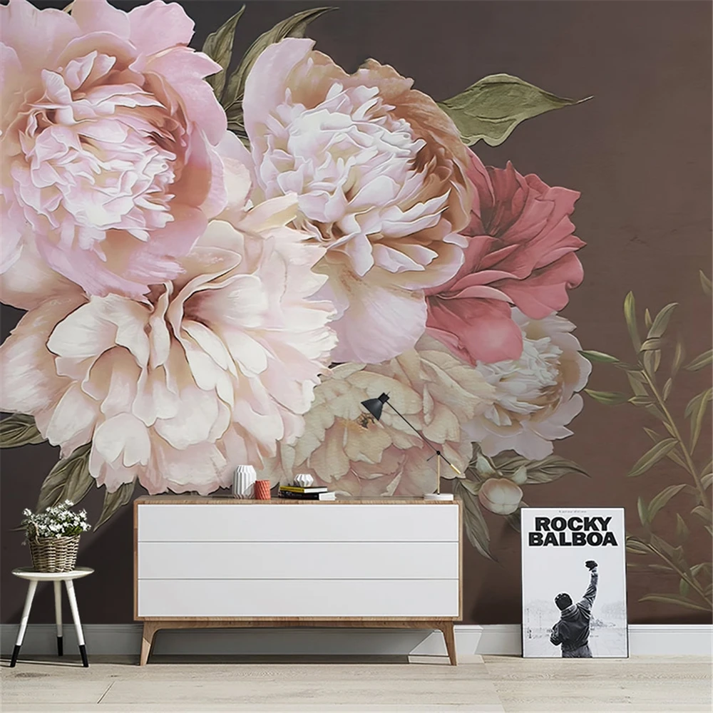 custom American peony wallpape - огляд і ціна Background Film 3D